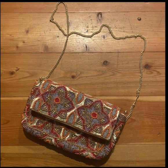 Lulus Style that Stuns Beaded Clutch with chain strap option - Picture 9 of 10